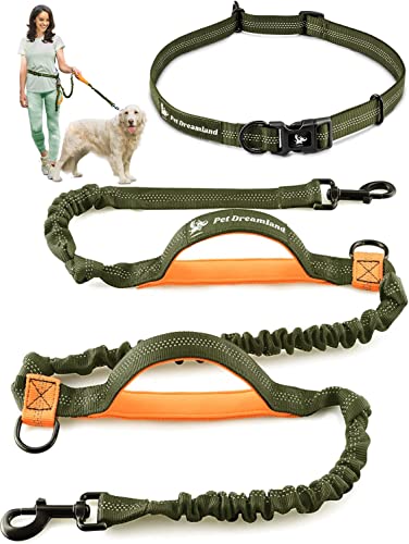 Retractable Hands Free Dog Leash for Large Dogs | Waist Leash for Dog Walking | Dog Running Leash |...