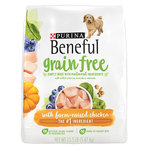 Purina Beneful Grain Free, Natural Dry Dog Food, Grain Free With Real Farm Raised Chicken - 12.5 lb....