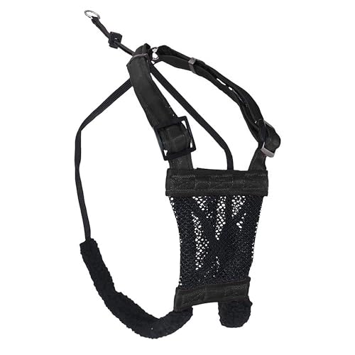 Sporn No Pull Dog Harness Large Size, Black Padded Durable Nylon Mesh Dog Harness, Breathable & Easy...
