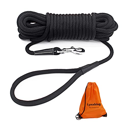 lynxking Check Cord Dog Leash Long Lead Training Tracking Line Comfortable Handle Heavy Duty Puppy...