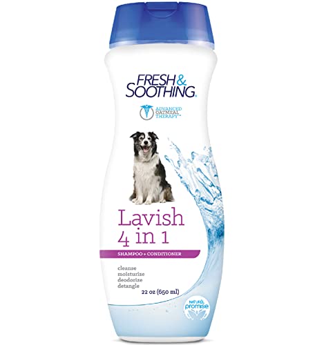 Naturel Promise Fresh & Soothing Lavish 4-in-1 Shampoo Plus Conditioner for Pets, 22oz - Formulated...