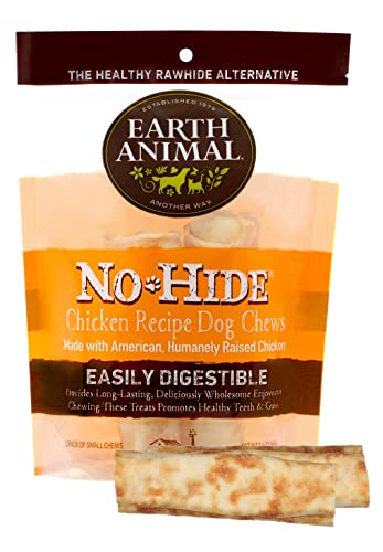 Earth Animal No-Hide Cage-Free Chicken Small Natural Rawhide Alternative Dog Chew, 2 Chews