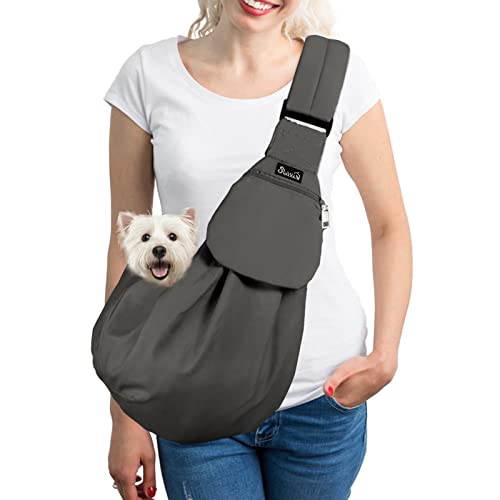 SlowTon Dog Carrier Sling, Thick Padded Adjustable Shoulder Strap Dog Carriers for Small Dogs, Puppy...
