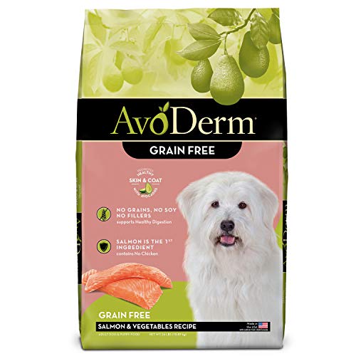 AvoDerm Natural All Life Stages Dry & Wet Dog Food, Grain Free, Salmon & Vegetables Recipe, Seafood,...