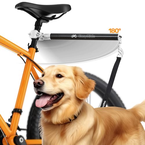 Malabi V2.0-180° Rotating Dog Bike Leash - with Shock Absorbers and Quick Attach Mechanism | Carbon...