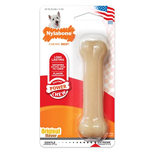 Nylabone Dura Chew Original Flavored Bone Dog Chew Toy, Small/Regular - Up to 25 lbs. (NR102P)