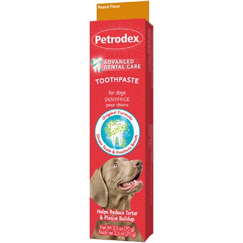 Petrodex Toothpaste for Dogs, Pet Dental Care, Peanut Flavor, 2.5 oz