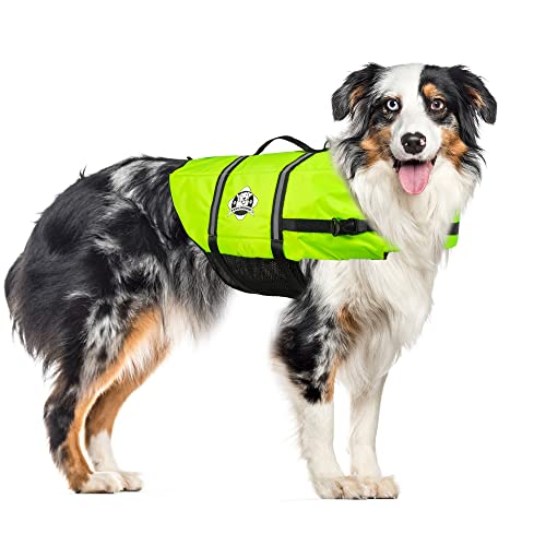 Paws Aboard Dog Life Jacket - Keep Your Canine Safe with a Nylon Life Vest - Designer Life Jackets -...