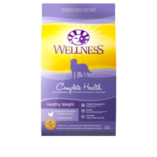 Wellness Natural Pet Food Complete Health Natural Dry Healthy Weight Dog Food, Chicken & Peas,...