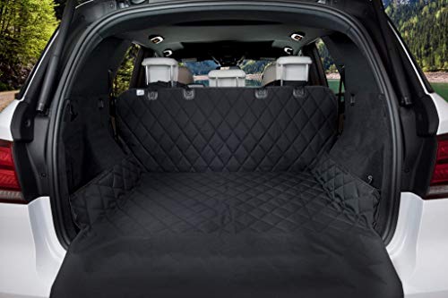 BarksBar Luxury Pet Cargo Cover & Liner For Dogs - 80 x 52 Black, Quilted Waterproof Machine...