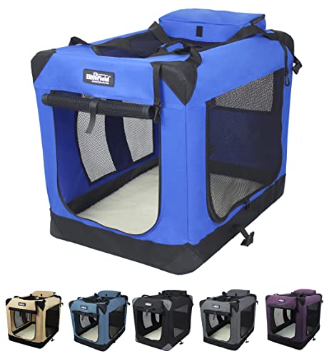 EliteField 3-Door Folding Soft Dog Crate with Carrying Bag (2 Year Warranty), Indoor & Outdoor Pet...