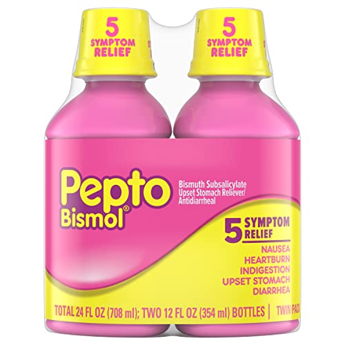 Pepto Bismol Liquid for Nausea, Heartburn, Indigestion, Upset Stomach, and Diarrhea - Fast Relief...