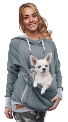 Roodie Pet Pouch Hoodie Small Pet Carrier - Dog Cat Pouch Hoodie Sweatshirt Kangaroo Pocket Holder -...