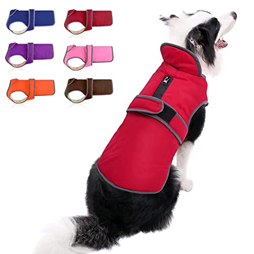 MIGOHI Reflective Waterproof Windproof Dog Coat Cold Weather Warm Dog Jacket Reversible Stormguard...