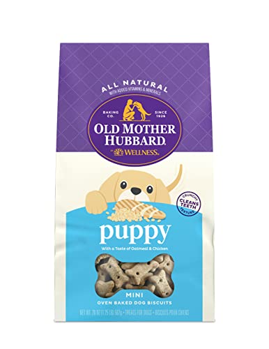 Old Mother Hubbard by Wellness Classic Natural Puppy Treats, Crunchy Oven-Baked Biscuits, Ideal for...
