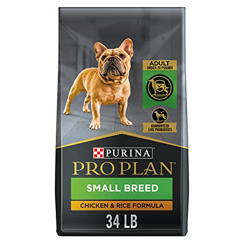 Purina Pro Plan Small Breed Dog Food With Probiotics for Dogs, Shredded Blend Chicken & Rice Formula...