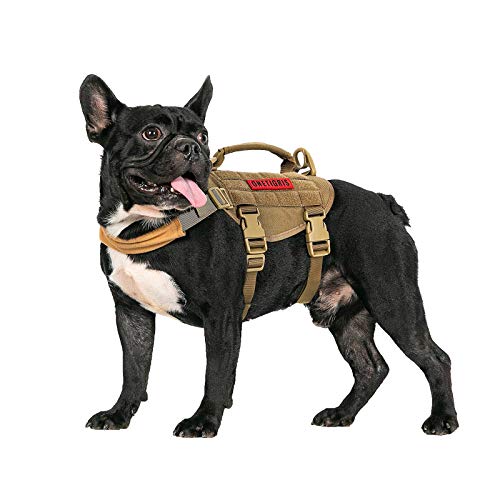 OneTigris Tactical Dog Harness,Puppy Harness with Handle, Military Vest for Small Dogs Outdoor Easy...