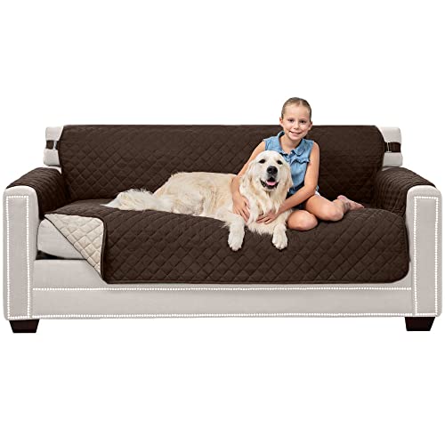 Sofa Shield Patented Couch Slip Cover, Large Cushion Protector, Reversible Stain and Dog Tear...