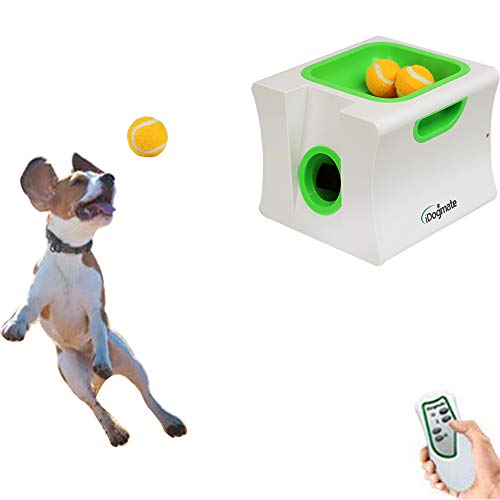 IDOGMATE Ball Launcher for Dogs, Automatic Dog Ball Thrower for Mini Dog with Rechargeable (Small...