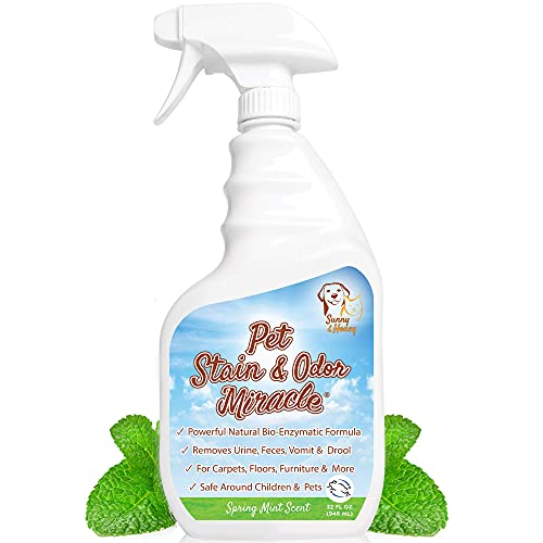 Pet Stain & Odor Miracle - Enzyme Cleaner for Dog Urine Cat Pee Feces Vomit, Enzymatic Solution...