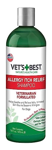 Vet's Best Allergy Itch Relief Dog Shampoo | Cleans and Relieves Discomfort from Seasonal Allergies...