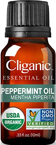 Cliganic USDA Organic Peppermint Essential Oil, 100% Pure Natural Undiluted, for Aromatherapy |...