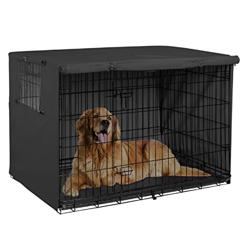 Explore Land 42 inches Dog Crate Cover - Durable Polyester Pet Kennel Cover Universal Fit for Wire...