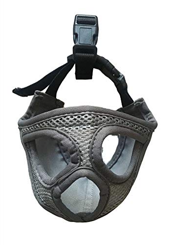 Aucanus Dog Muzzle for Short Snout, Mesh Dog Mask for Bulldog Shih Tzu Pug Shar Pei,Anti-Biting...
