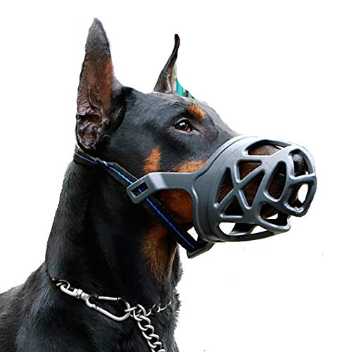 Dog Muzzle, Breathable Basket Muzzles for Small, Medium, Large and X-Large Dogs, Anti-Biting,...