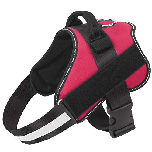 Bolux Dog Harness, No-Pull Reflective Dog Vest, Breathable Adjustable Pet Harness with Handle for...