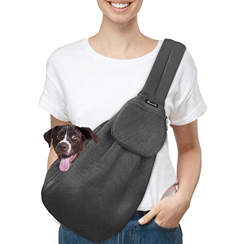 SlowTon Pet Carrier, Hand Free Sling Adjustable Padded Strap Tote Bag Breathable Cotton Shoulder Bag...