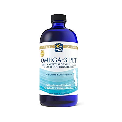 Nordic Naturals Omega-3 Pet, Unflavored - 16 oz - 1518 mg Omega-3 Per Teaspoon - Fish Oil for Large...