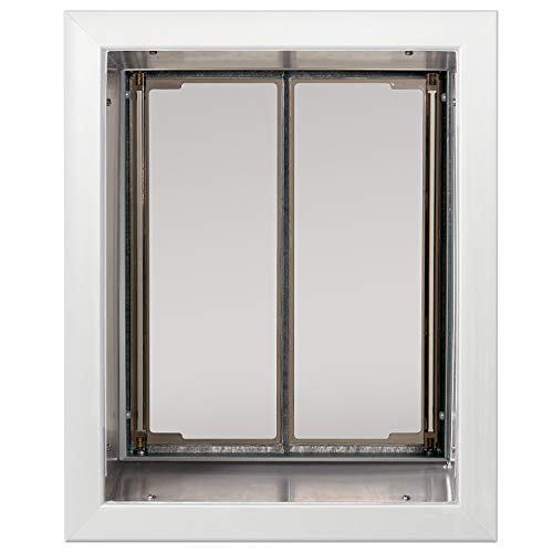 PlexiDor Performance Pet Doors for Dogs and Cats - Wall Mount Dog Door with Lock and Key - White,...