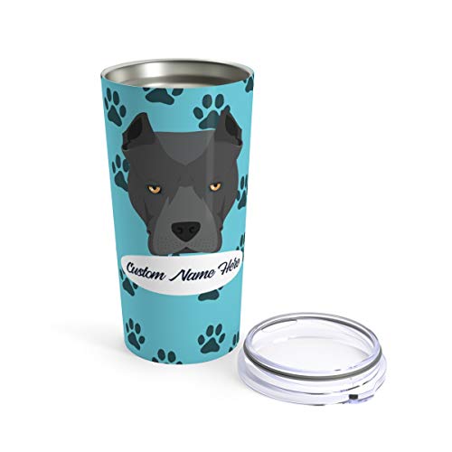 Custom Pitbull Travel Mug - 30 Breeds to Choose From Personalized Tumbler or Mug for Coffee Beer...