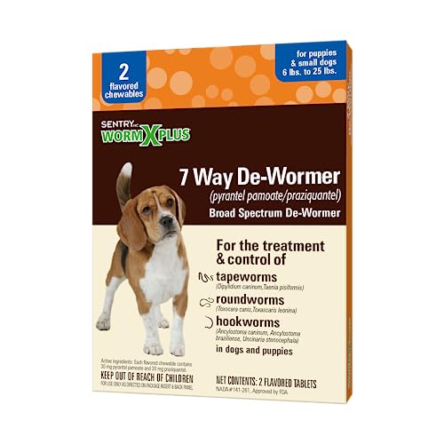 SENTRY HC WORM X PLUS 7 Way De-Wormer (pyrantel pamoate/ praziquantel), for Puppies and Small Dogs,...