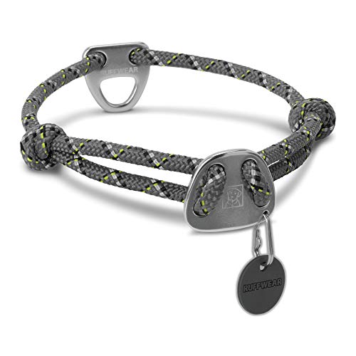 RUFFWEAR Rope Collar for Dogs, Medium, Granite Gray, Knot-a-Collar