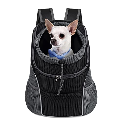 WOYYHO Pet Dog Carrier Backpack Puppy Dog Travel Carrier Front Pack Breathable Head-Out Backpack...