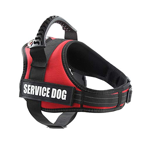 Pawshoppie Real Reflective Service Dog Vest Harness 2 Free Removable Service Dog 2 “Emotional...