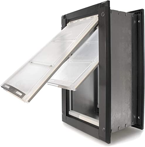 Endura Flap Pet Door for Walls Double Flap | Extra Insulated & Cold Weather Dog Door | Aluminum...