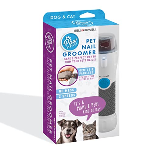 Bell+Howell Pawperfect Cordless Dog and Cat Nail Trimmer Rotating File with Safety Guard, 5000-7000...