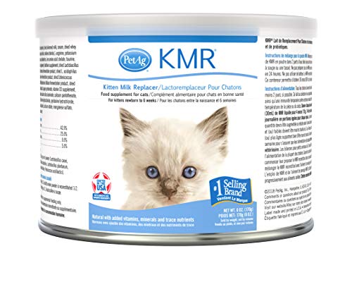 PetAg KMR Kitten Milk Replacer Powder - Prebiotics and Probiotics - Newborn to Six Weeks - Kitten...