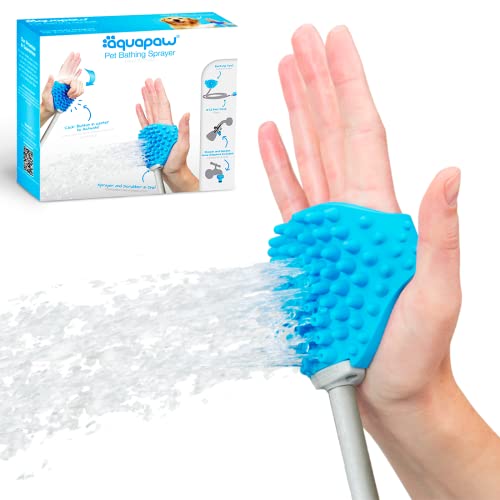 Aquapaw Dog Washer & Shower Attachment | Fast & Easy Indoor & Outdoor Pet Bathing, Massaging &...