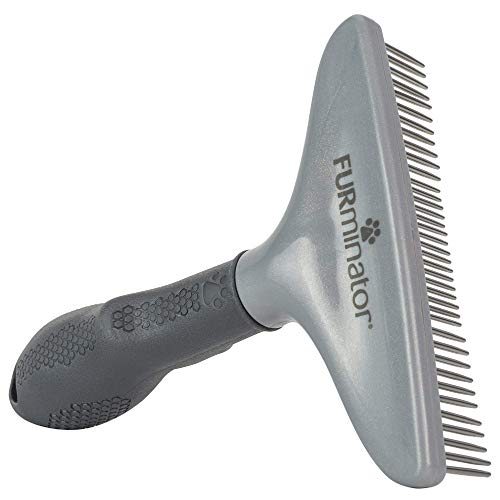 FURminator Grooming Rake, Removes Loose Hair and Tangles, Gray