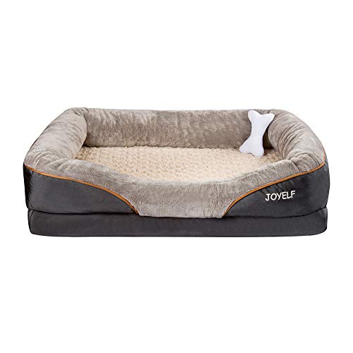 JOYELF Large Memory Foam Dog Bed, Orthopedic Dog Bed & Sofa with Removable Washable Cover and...
