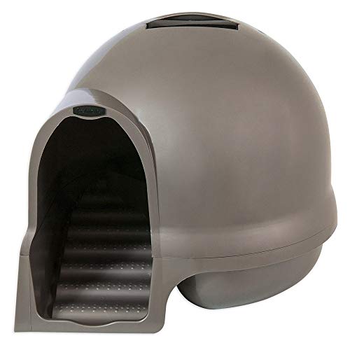 Petmate Booda Clean Step Cat Litter Box Dome (Made in the USA with 95% Recycled Materials)- Brushed...