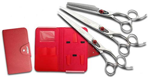 Kenchii Grooming Spider Shears Right Hand - Choose Straight, Curved, Thinner, or Set - Bonus 6 Pack...