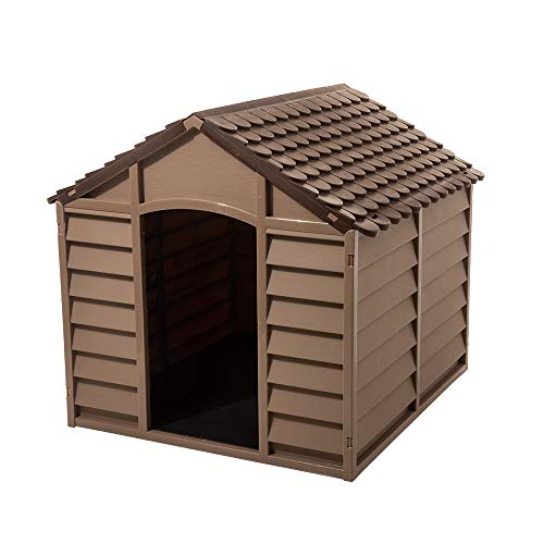 Starplast Dog House Kennel - Weather & Water Resistant - Easy Assembly - Perfect for Small to Large...