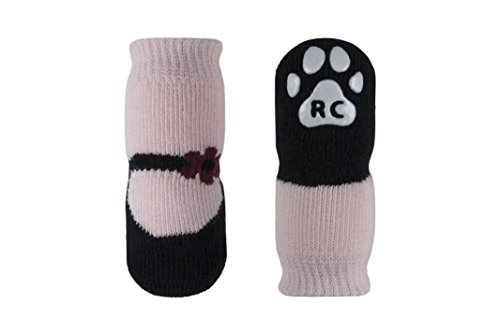 RC Pet Products PAWks Dog Socks, Paw Protection, Medium, Pink Mary Janes (62204080)