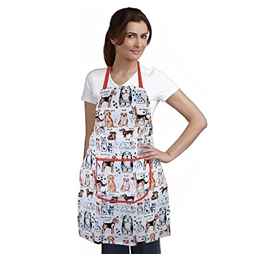 Home-X Dog-Print Apron, Cooking Apron for Women and Men, Professional Apron for Crafting, Dog...