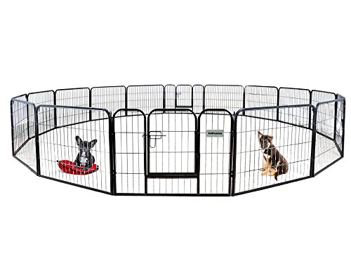 PetPremium Dog Pen Metal Fence Gate Portable Outdoor RV Play Yard | Heavy Duty Outside Pet Large...